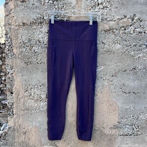 ATHLETA Women's Purple Violet Salutation Stash Pocket Cinch 7/8 Tight Legging S